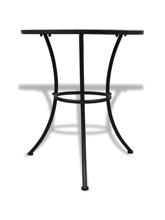 Bistro staliukas, mėlynos ir baltos sp., 60cm, mozaikos raštas