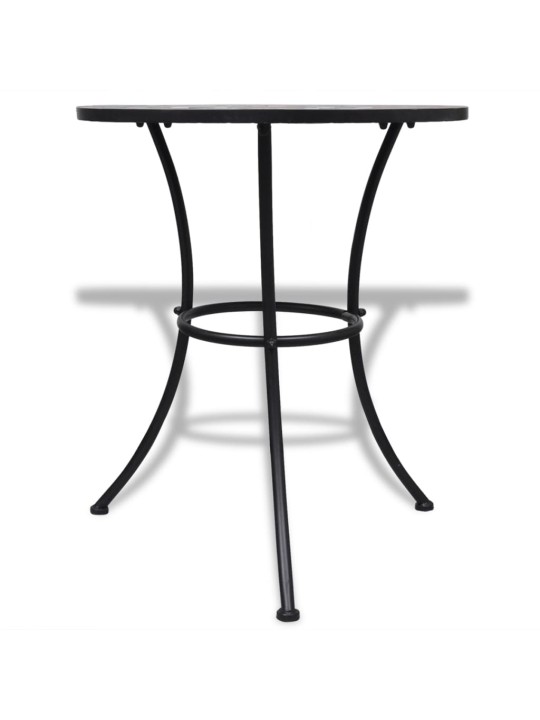 Bistro stalas, terakotos ir baltos sp., 60cm, mozaikos raštas