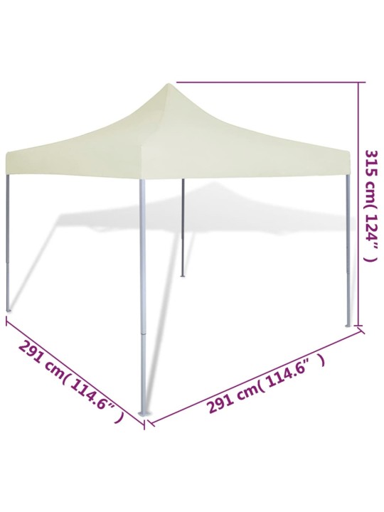 Sulankstomas paviljonas, kremo sp., 3 x 3 m
