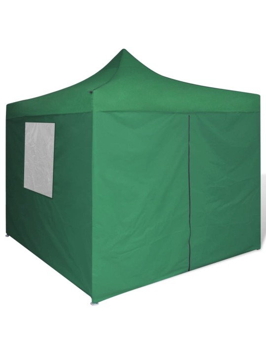 Sulankstomas paviljonas, žalias, 3 x 3 m, 4 sienelės