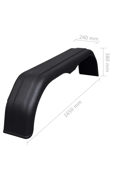 Tandeminiai purvasargiai priekabos ratams, 2 vnt., 240x1650 mm