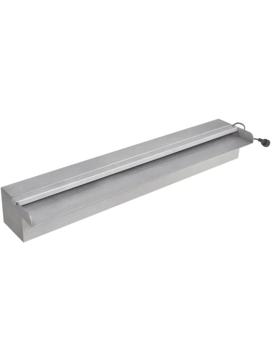 Baseino fontanas su LED, 60cm, stačiak. formos, nerūdijantis plienas