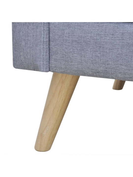 Trivietė sofa, audinys, šviesiai pilka