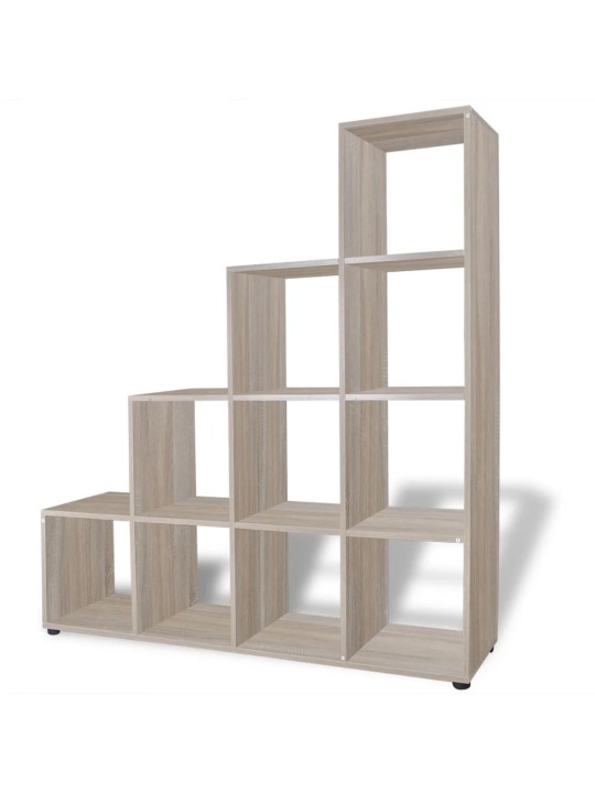 Knygų lentyna, laiptų forma, 142cm, ąžuolo sp.