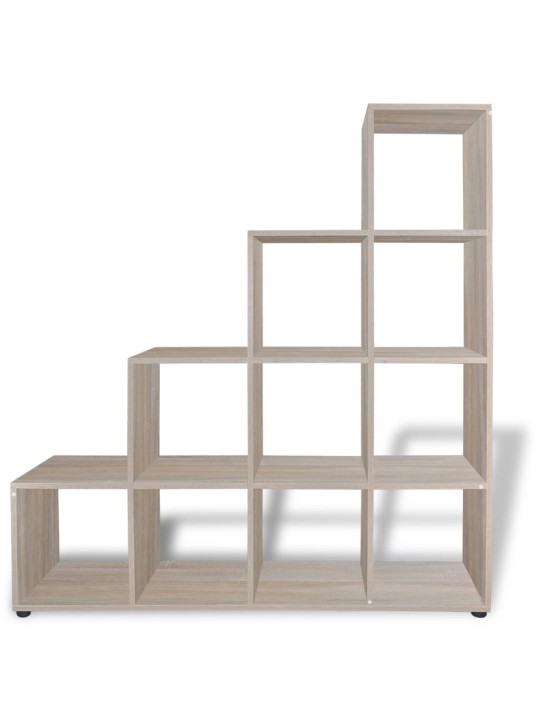 Knygų lentyna, laiptų forma, 142cm, ąžuolo sp.