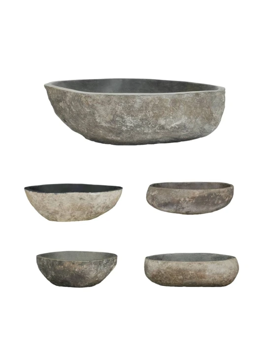 Praustuvas, upės akmuo, ovalo formos, 45–53cm