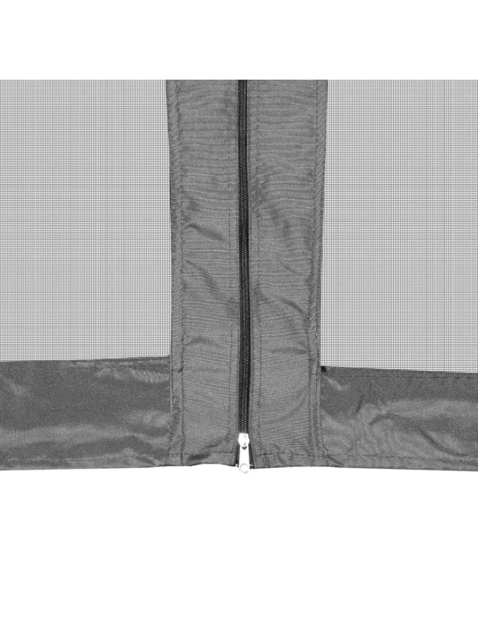 Šešiakampė sulankstoma pavėsinė, 6 sienelės, pilka, 3,6x3,1m