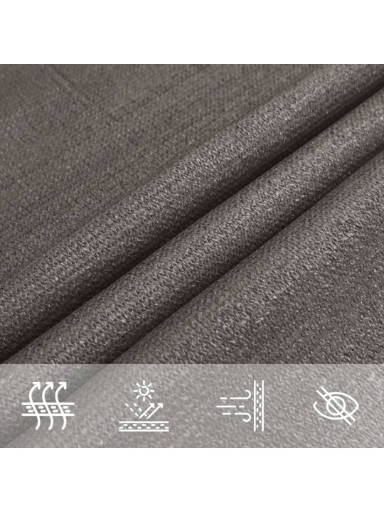 Tentas, HDPE, Stačiakampis, 2x4 m, Antracito Spalvos
