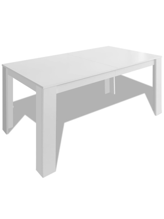 Valgomojo stalas, 140 x 80 x 75 cm, baltas