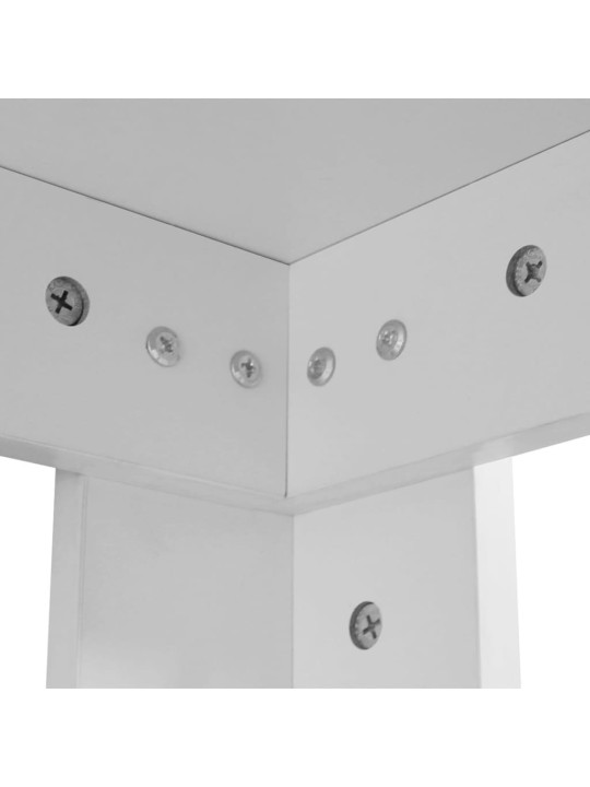 Valgomojo stalas, 140 x 80 x 75 cm, baltas