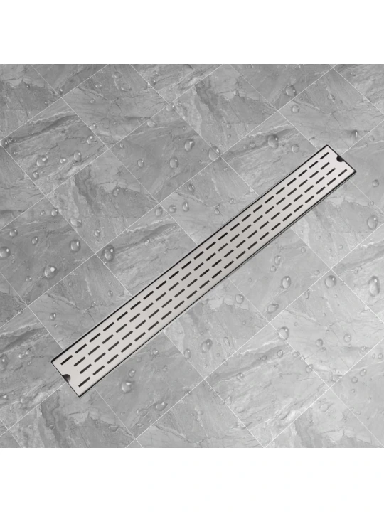 pailgas dušo latakas, nerūdijančio plieno, 930x140 mm