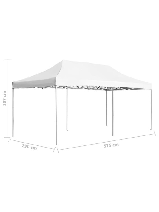 Prof. išskleidžiama proginė palapinė, balta, 6x3m, aliuminis