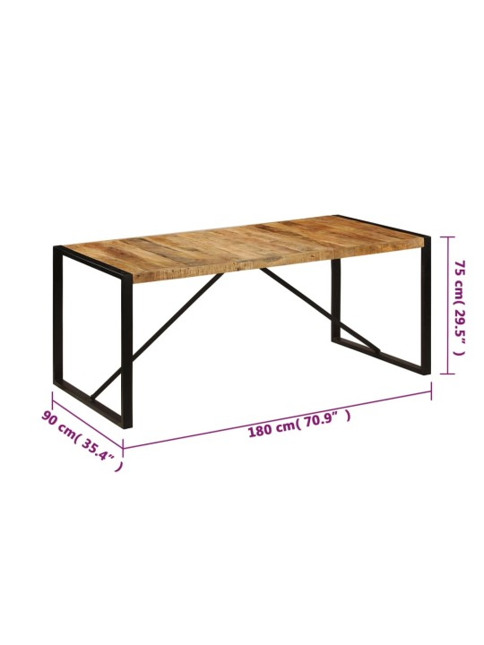 Valgomojo stalas, 180x90x75cm, mango medienos masyvas