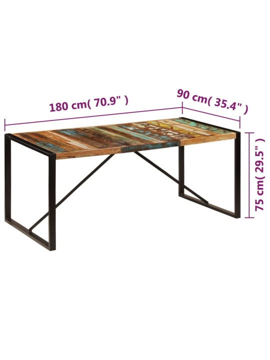 Valgomojo stalas, 180x90x75cm, perdirbtos medienos masyvas