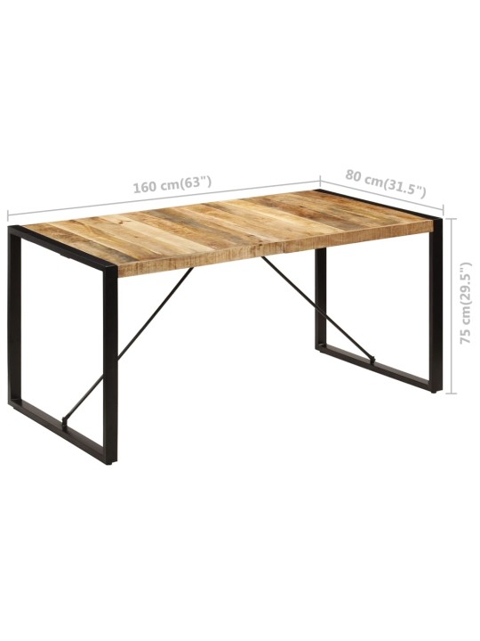 Valgomojo stalas, 160x80x75cm, mango medienos masyvas