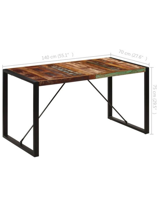 Valgomojo stalas, 140x70x75cm, perdirbtos medienos masyvas