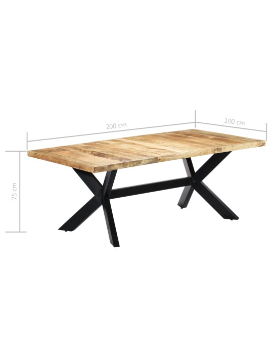 Valgomojo stalas, 200x100x75 cm, mango medienos masyvas