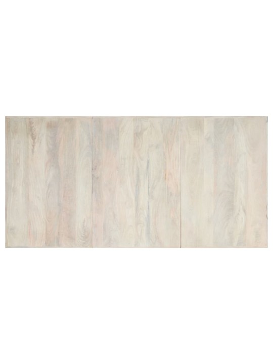 Valgomojo stalas, baltas, 200x100x75 cm, mango med. masyvas