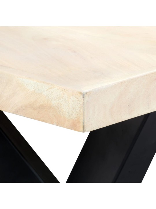 Valgomojo stalas, baltas, 180x90x75cm, mango med. masyvas