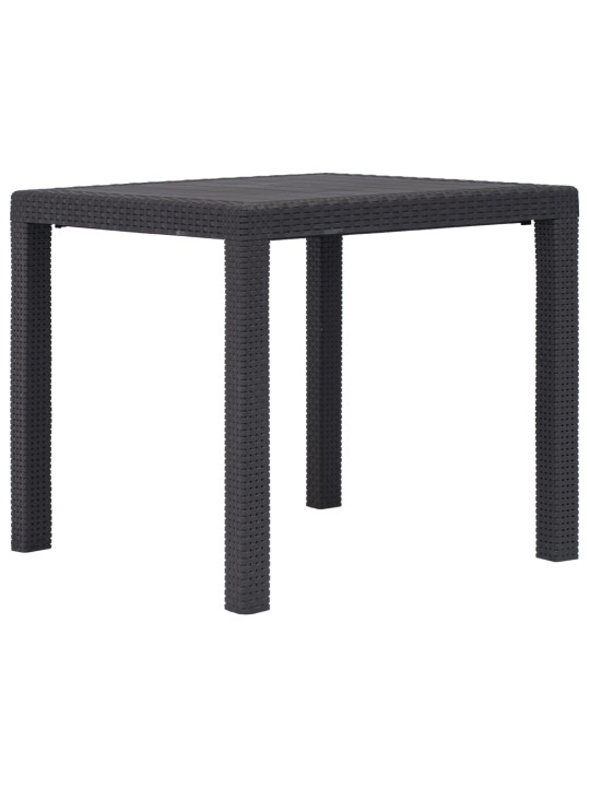Sodo stalas, rudos sp., 79x79x72 cm, plastikas, rat. imit.