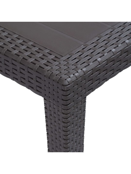 Sodo stalas, rudos sp., 79x79x72 cm, plastikas, rat. imit.