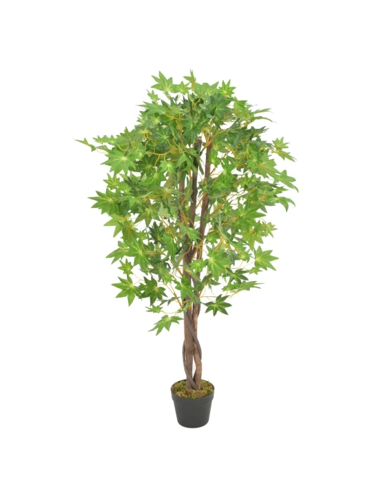Dirbtinis augalas-klevas su vazonu, žalios spalvos, 120cm