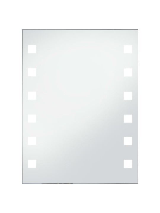 Sieninis vonios kambario veidrodis su LED, 60x80cm