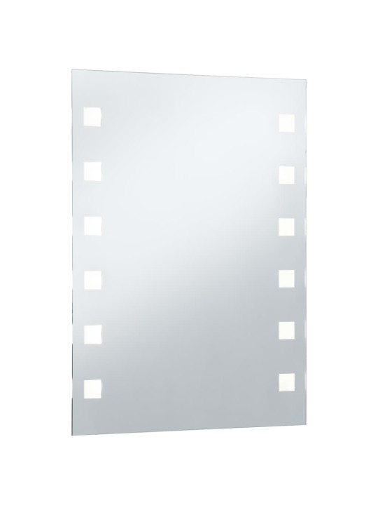 Sieninis vonios kambario veidrodis su LED, 60x80cm