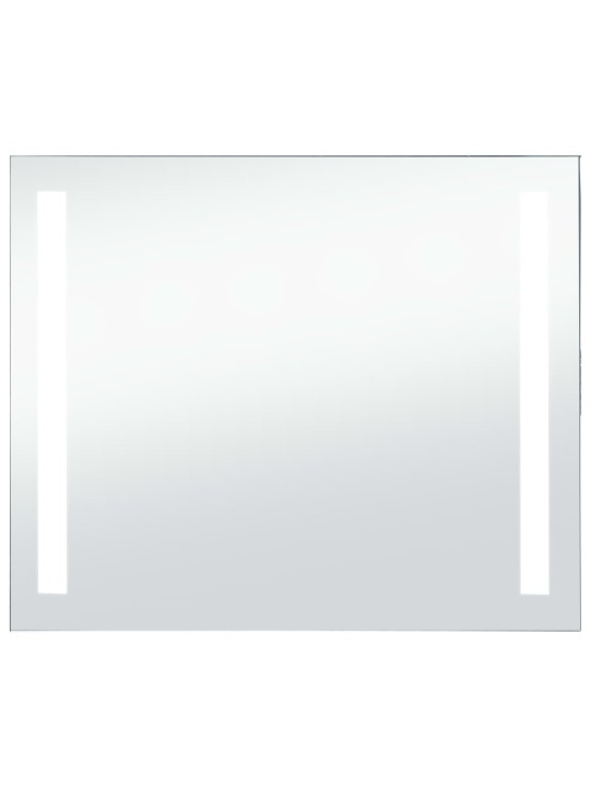 Sieninis vonios kambario veidrodis su LED, 80x60cm