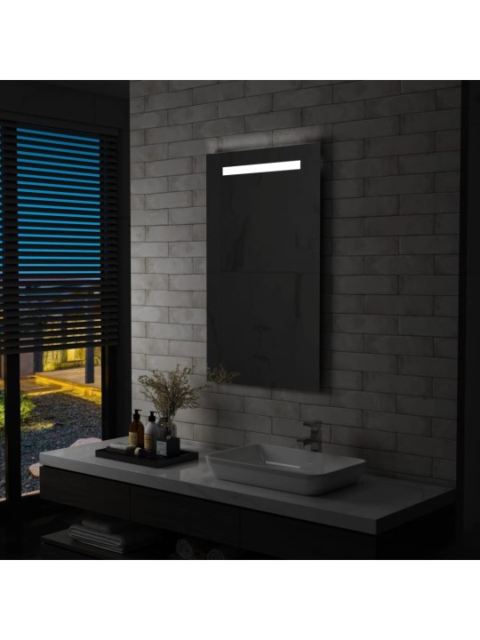 Sieninis vonios kambario veidrodis su LED, 60x100cm