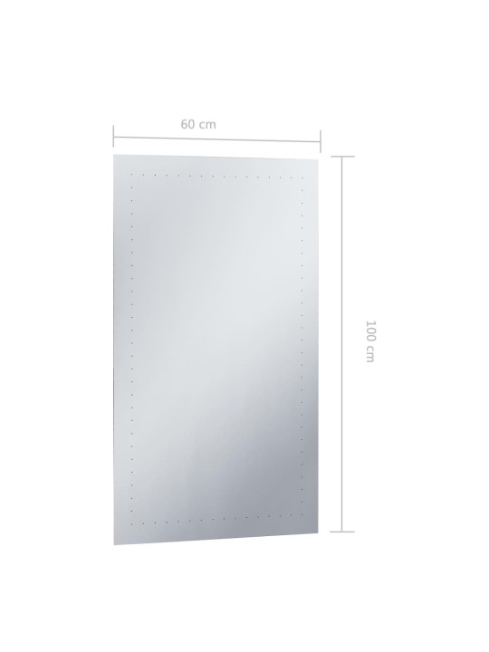 Sieninis vonios kambario veidrodis su LED, 60x100cm