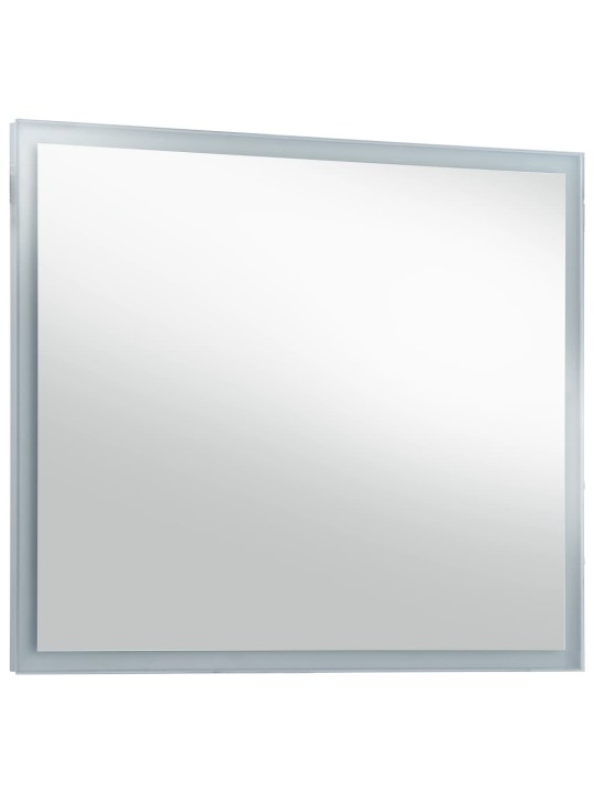 Sieninis vonios kambario veidrodis su LED, 80x60cm