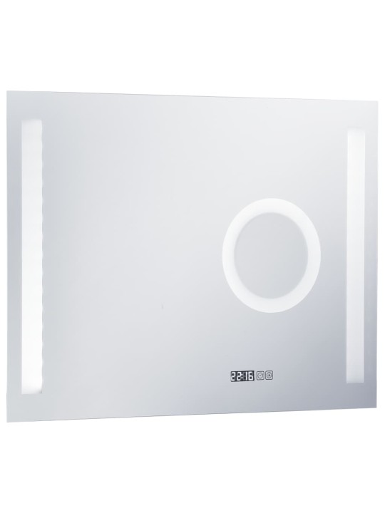 Sieninis vonios kambario veidrodis su LED ir jutikliu, 80x60cm