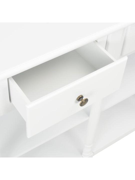 Konsolinis staliukas, baltos spalvos, 120x30x76 cm, MDF