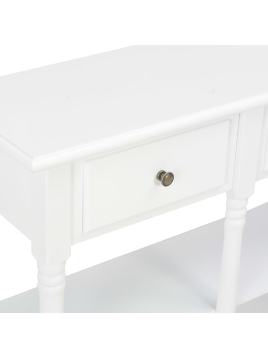 Konsolinis staliukas, baltos spalvos, 120x30x76 cm, MDF