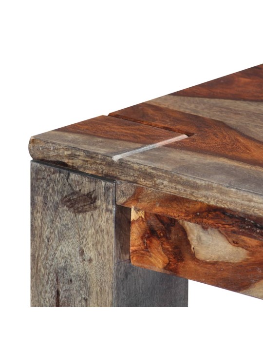 Valgomojo stalas, pilkas, 180x90x76cm, rausv. dalb. med. mas.