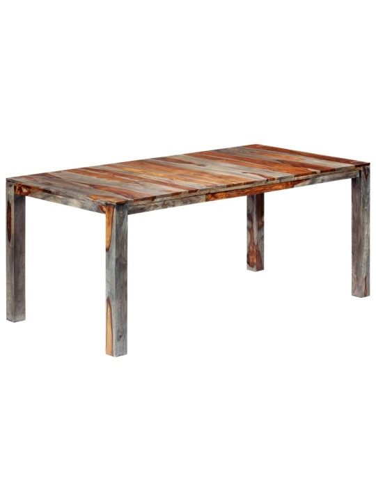 Valgomojo stalas, pilkas, 180x90x76cm, rausv. dalb. med. mas.