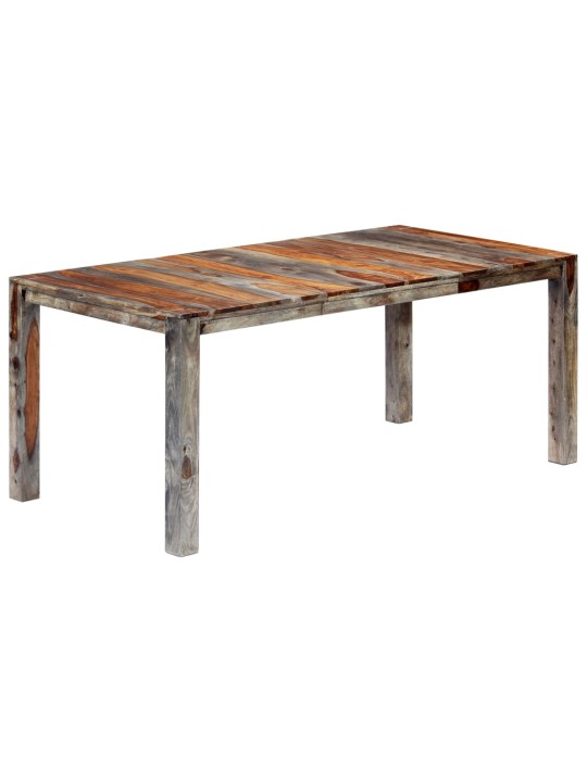 Valgomojo stalas, pilkas, 180x90x76cm, rausv. dalb. med. mas.