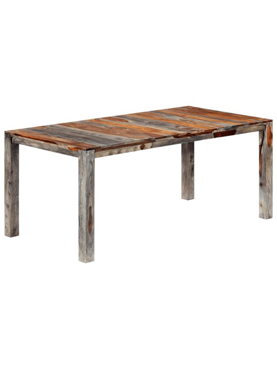 Valgomojo stalas, pilkas, 180x90x76cm, rausv. dalb. med. mas.