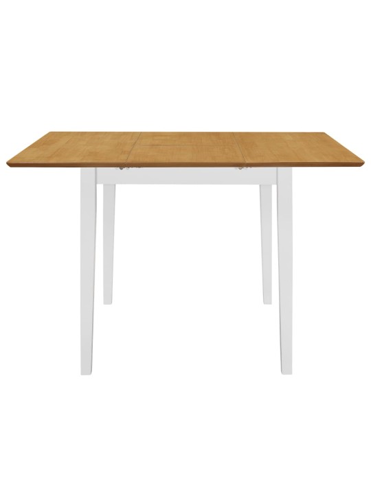 Išskleidž. valg. stalas, baltas, (80x120)x80x74 cm, MDF