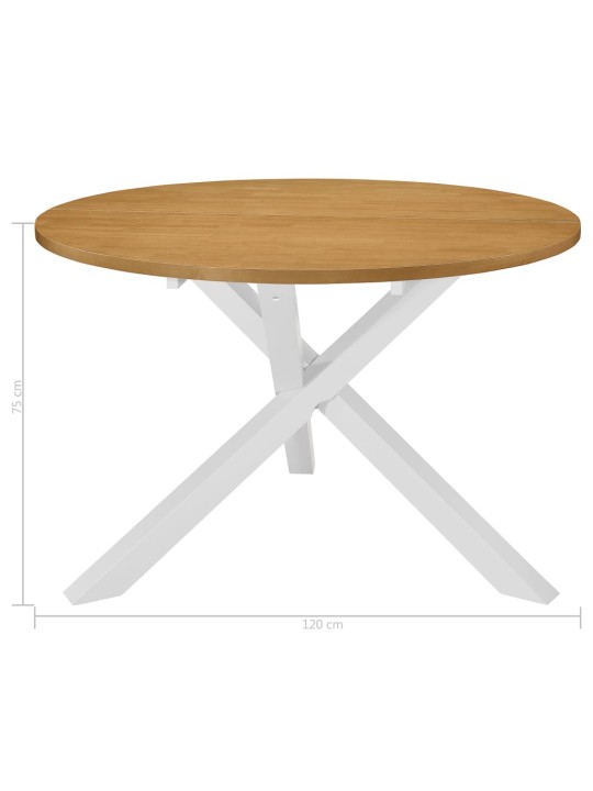 Valgomojo stalas, baltas, 120x75cm, MDF