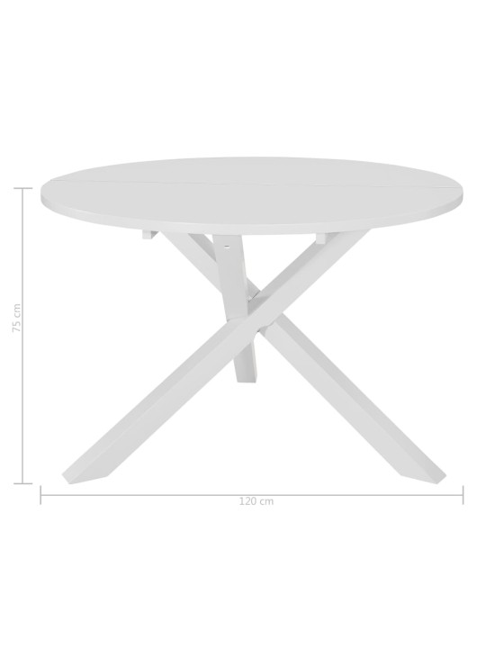 Valgomojo stalas, baltas, 120x75cm, MDF