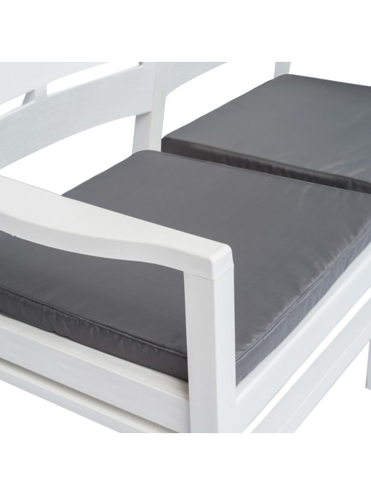 Lauko poilsio baldų komplektas, 4d., baltos sp., plastikas