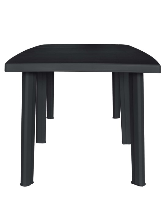Lauko valgomojo baldų komplektas, 11d., antrac. sp., plastikas