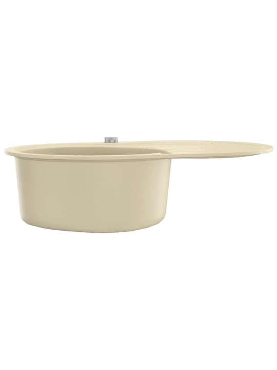 Virtuvinė plautuvė, smėl. sp., gran., vieno dub., oval. form.