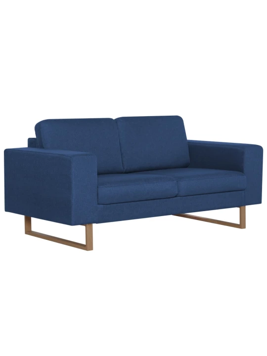 Dvivietė sofa, mėlyna, audinys