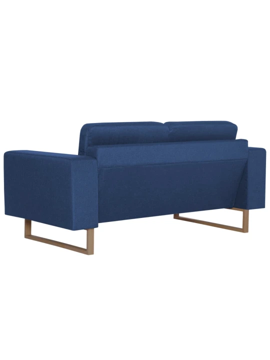 Dvivietė sofa, mėlyna, audinys