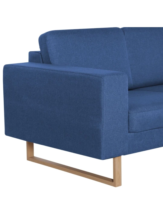 Dvivietė sofa, mėlyna, audinys