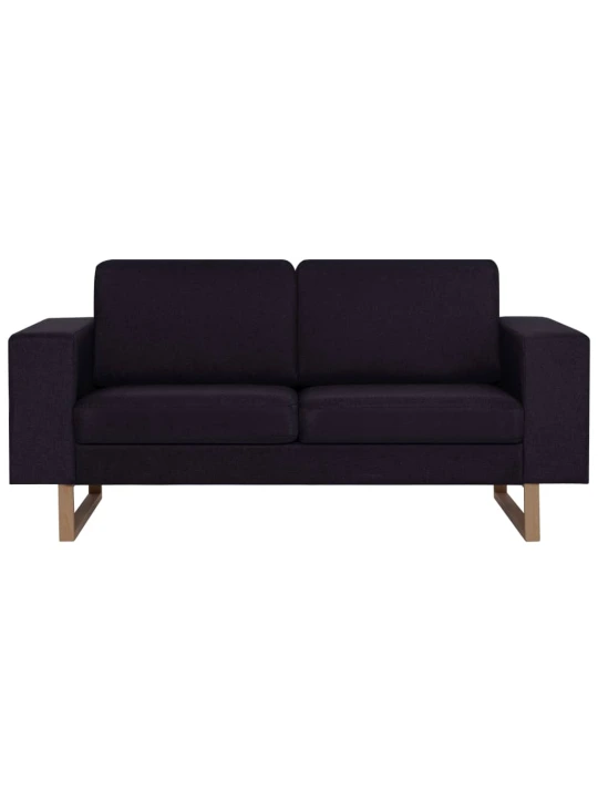 Dvivietė sofa, juoda, audinys