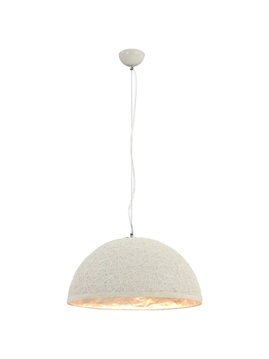 Pakabinamas šviestuvas, balta ir sidabro, 50cm skersmens, E27